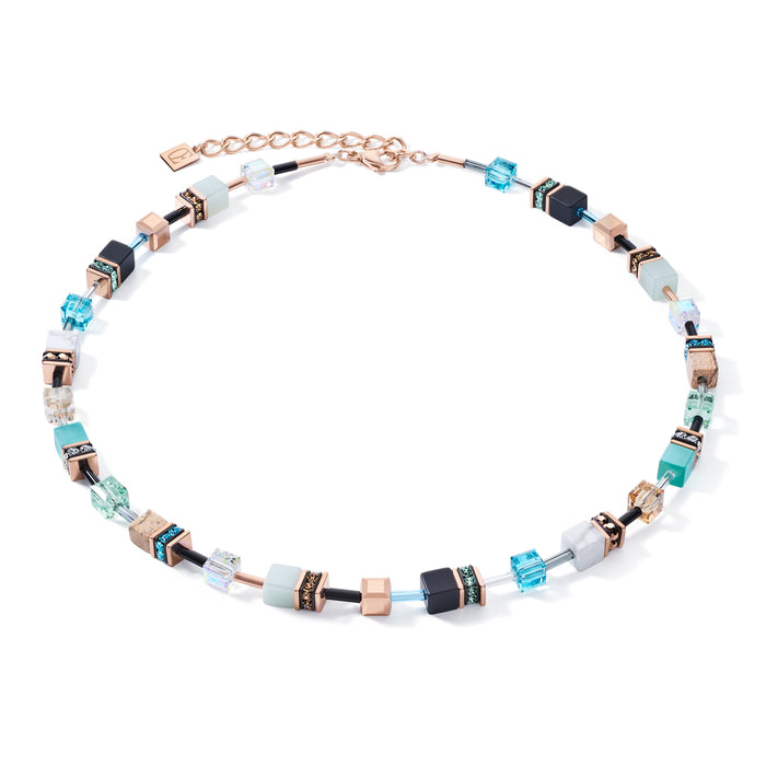 Coeur De Lion Necklace Swarovski® Crystals & Gemstones Aqua-Beige