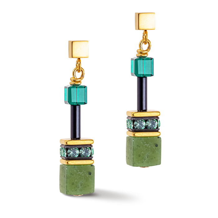 Coeur De Lion GeoCUBE® Iconic Precious Earrings Green