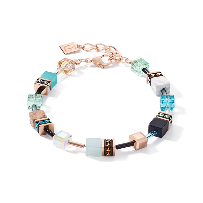 Coeur De Lion Bracelet Swarovski® Crystals & Gemstones Aqua-Beige