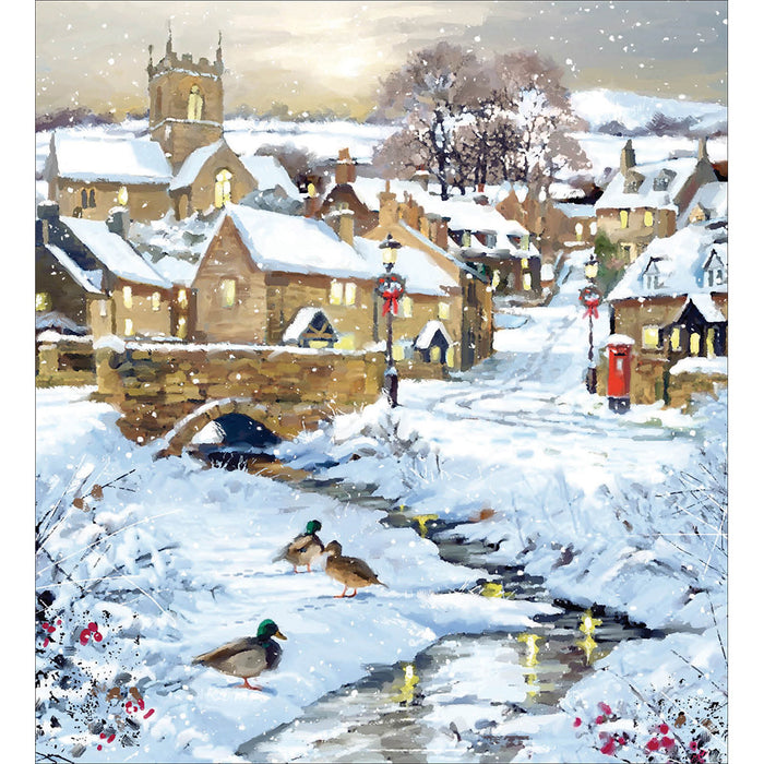 Woodmansterne 'Festive Stream' Christmas Card
