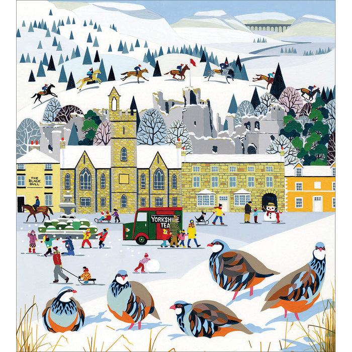 Woodmansterne 'Winter Village' Christmas Card