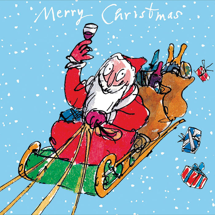 Woodmansterne 'Celebrating with Santa' Christmas Card