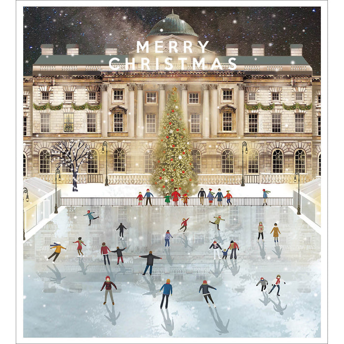 Woodmansterne 'Somerset Skaters' Christmas Card