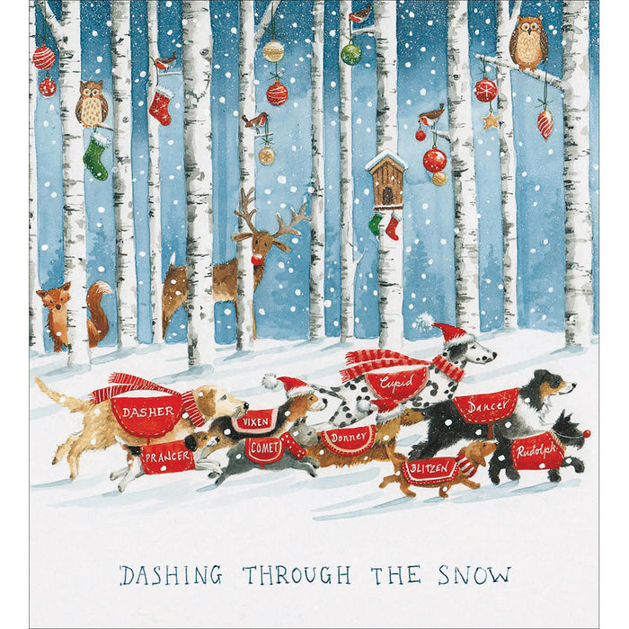 Woodmansterne 'Santa's Little Helpers' Christmas Card