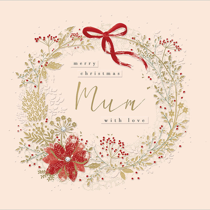 Woodmansterne 'Lovely Mum' Christmas Card