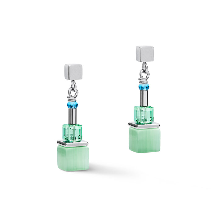 Coeur De Lion Earrings GeoCUBE® Colour Couple Multicolour Pastel-Silver