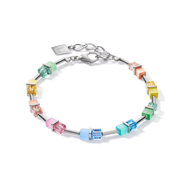 Coeur De Lion Bracelet GeoCUBE® Colour Couple Multicolour Pastel-Silver