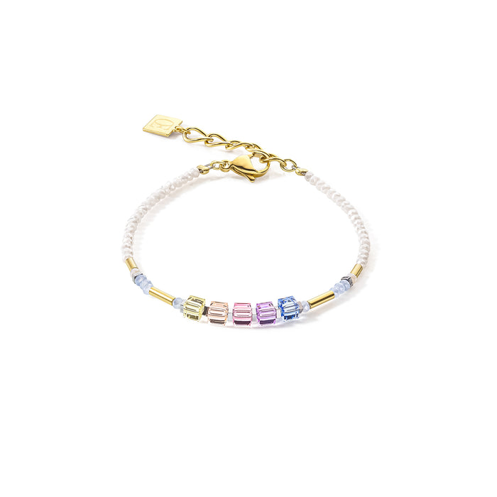 Coeur De Lion Cube Story Minimalistic Sparkling bracelet Multicolour Pastel