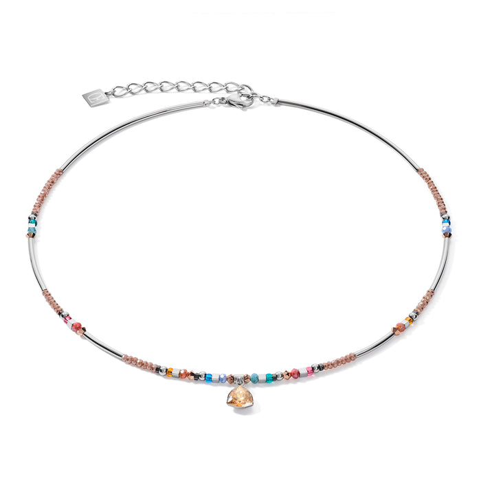 Coeur De Lion Necklace Pendant Curvy Triangle Multicolour