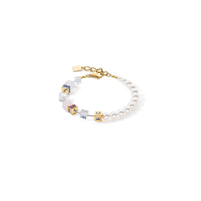 Coeur De Lion GeoCUBE® Precious Fusion Pearls Bracelet Multicolour Pastel