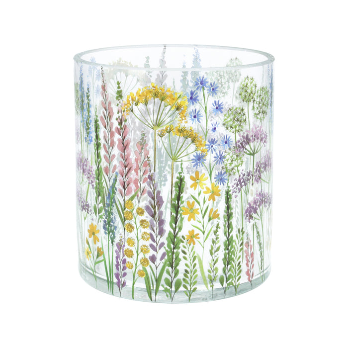 Gisela Graham Spring Meadow Glass Nite Lite Pot Small