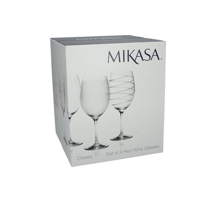 Mikasa Cheers Set Of 4 Red Wine Glasses