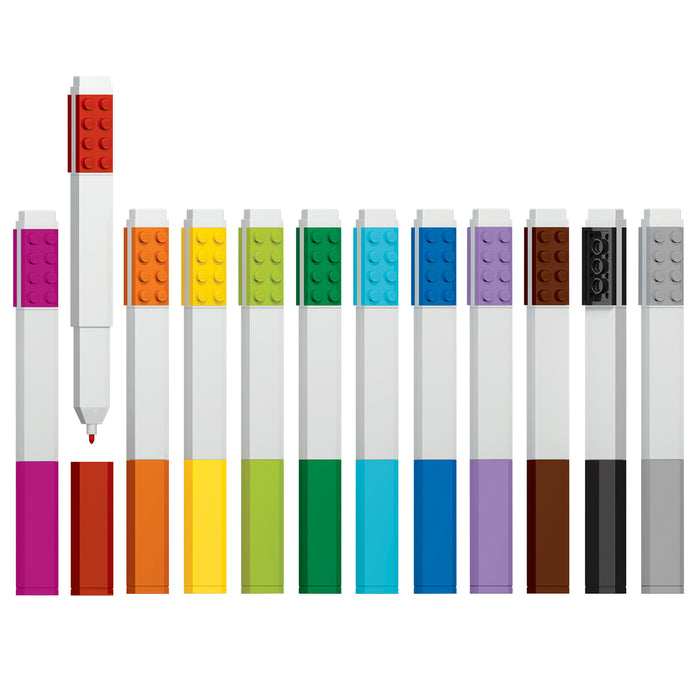 Lego Assorted Colour Markers 12 Pack