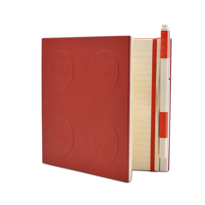Lego Locking Notebook with Gel Pen - Red