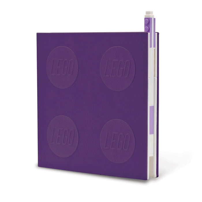 Lego Locking Notebook with Gel Pen - Lavender