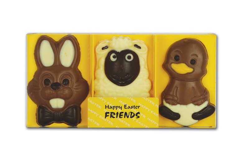 Hand Decorated Milk Chocolate Happy Easter Friends Set 90g
