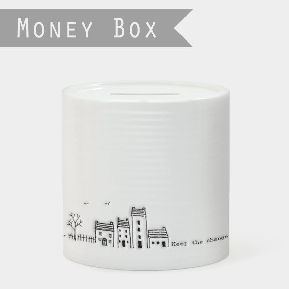 East of India Porcelain money box-Keep the change