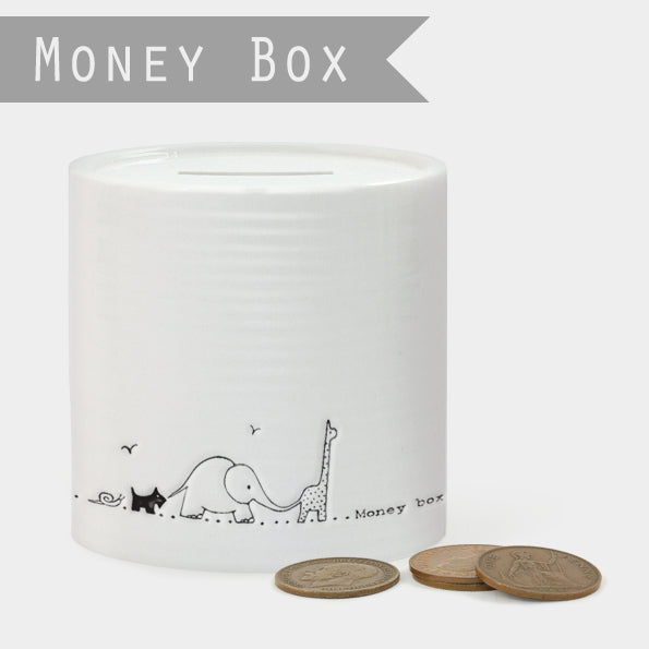 East of India Porcelain money box-Nursery animals