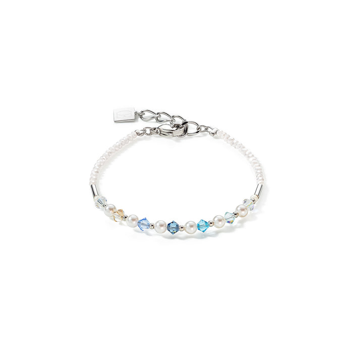Coeur De Lion Princess Pearls Bracelet Silver Light Blue