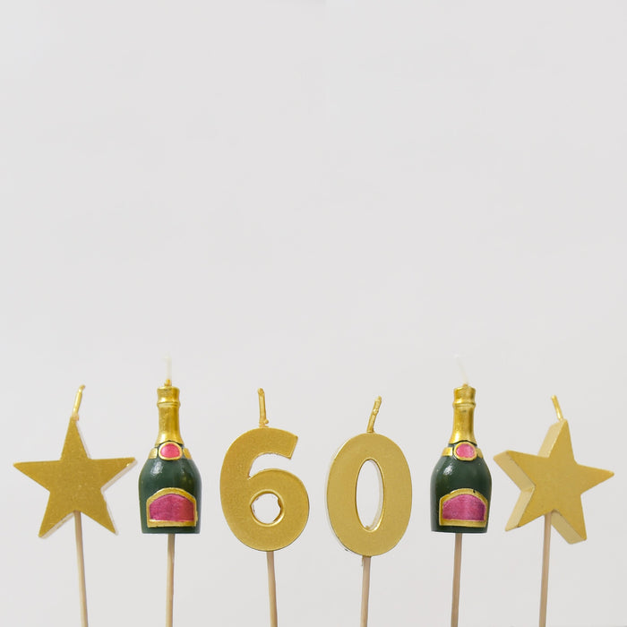 60th Milestone Cake Candles - Maple Stores