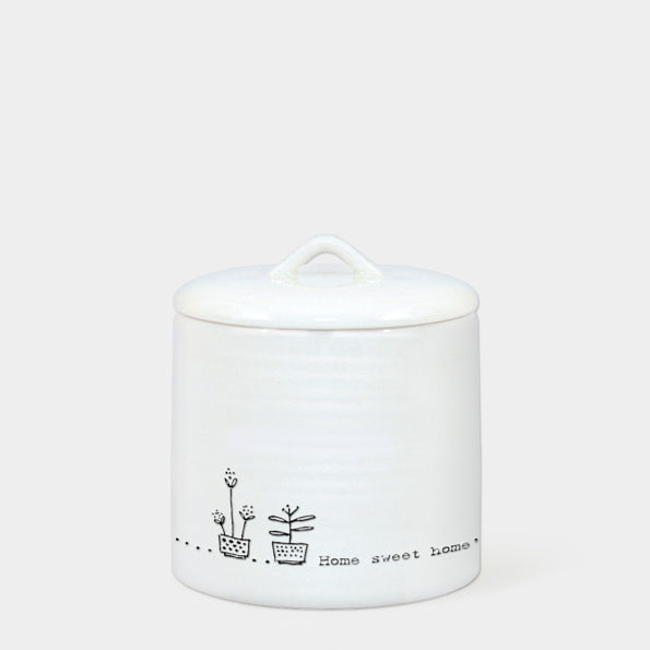East of India - Wobbly Lidded Pot - Home Sweet Home