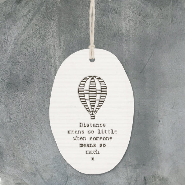 East of India Porcelain Hanger Balloon - Distance Means So Little