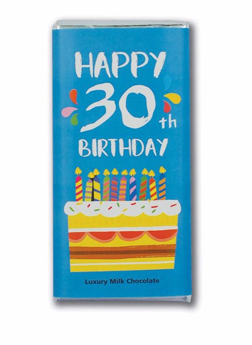 30th Birthday Chocolate Bar - Maple Stores