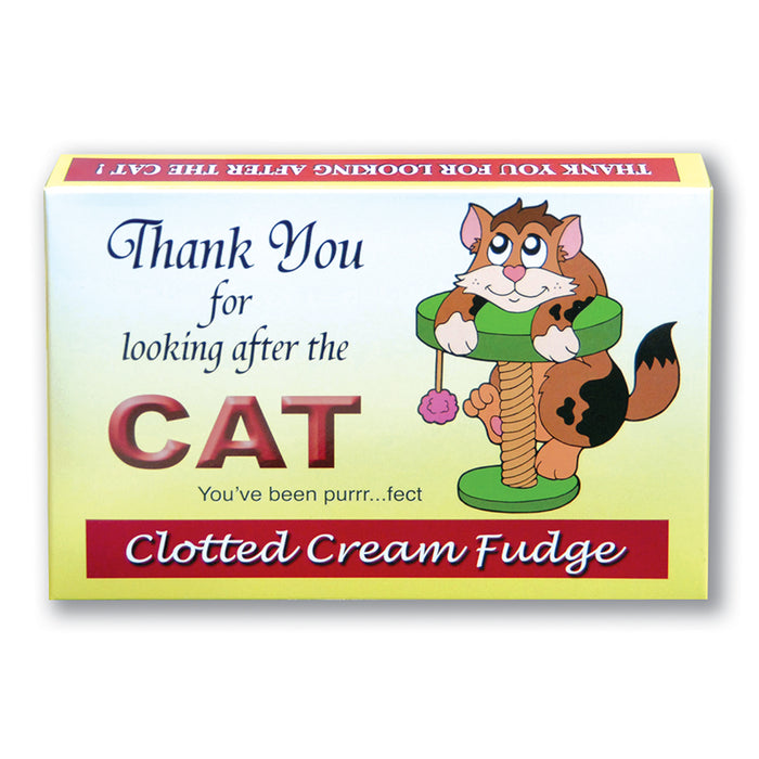 Thanks for looking after the Cat Clotted Cream Fudge