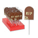 Halloween Hand Decorated Chocolate RIP Headstone Lollipop