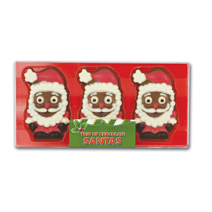 Trio of Chocolate Santas