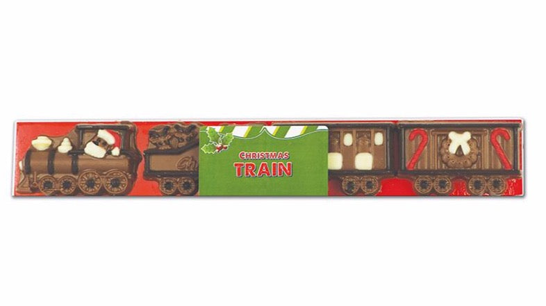 Hand Decorated Chocolate Christmas Train