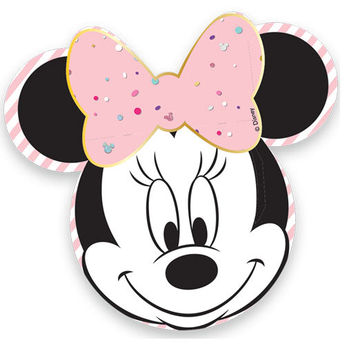 Minnie Mouse Shaped Gem Paper Plates