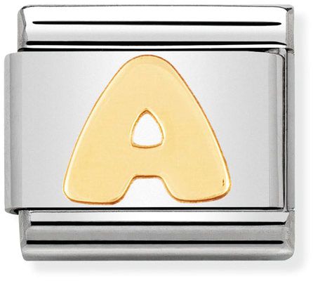 Nomination Classic Gold Letter A Charm