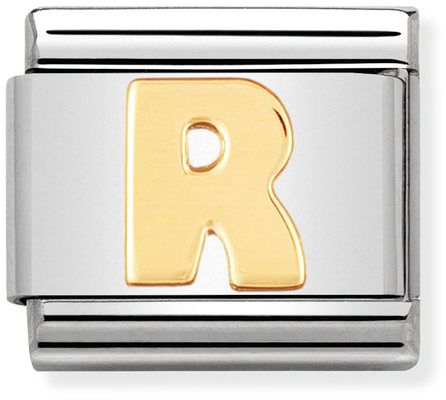 Nomination Classic Gold Letter R Charm