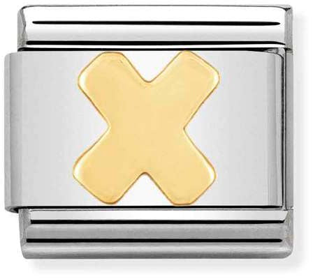 Nomination Classic Gold Letter X Charm