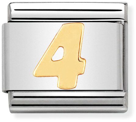 Nomination Classic Gold Number 4 Charm