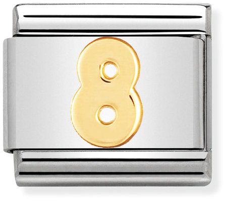Nomination Classic Gold Number 8 Charm