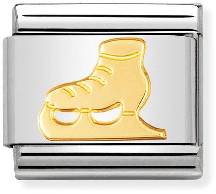 Nomination Classic Gold Sports Ice Skating Charm