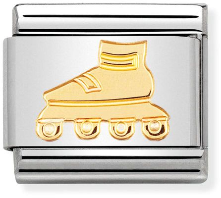 Nomination Classic Gold Sports Roller Skating Charm