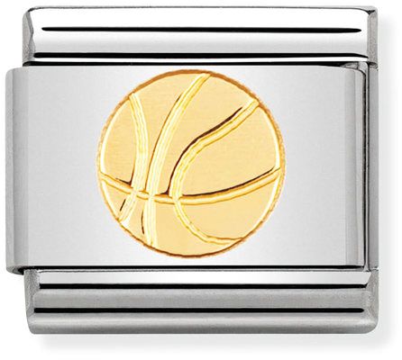 Nomination Classic Gold Sports Basket Ball Charm