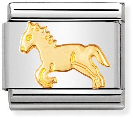 Nomination Classic Gold Animals Horse Charm
