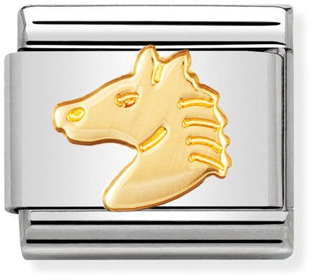 Nomination Classic Gold Animals Horse's Head Charm