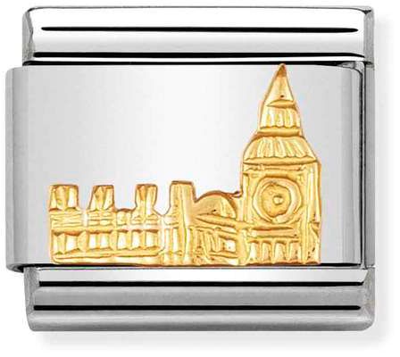 Nomination Classic Gold Relief Monuments Big Ben Charm