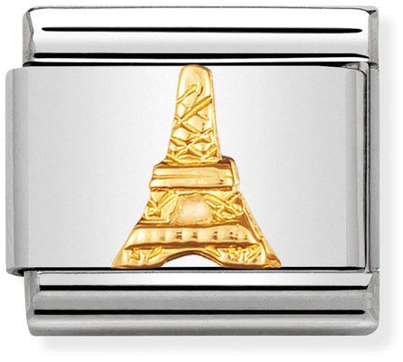 Nomination Classic Gold Relief Monuments Eiffel Tower Charm