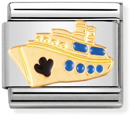 Nomination Classic Gold Tech Cruise Ship Charm