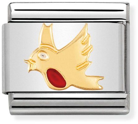 Nomination Classic Gold Air Animals Robin Charm