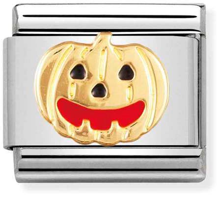 Nomination Classic Gold Halloween Pumpkin Charm