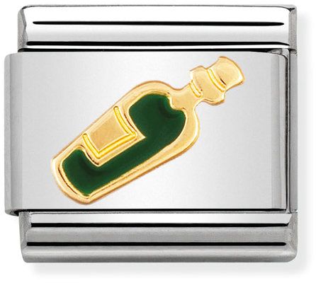 Nomination Classic Gold Drinks White Wine Charm