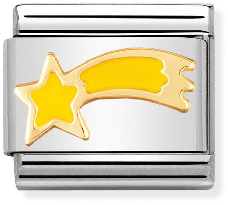 Nomination Classic Gold Yellow Shooting Star Christmas  Charm