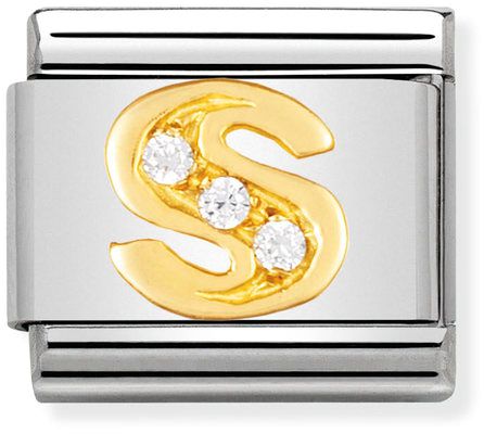 Nomination Classic Gold Letters S Charm